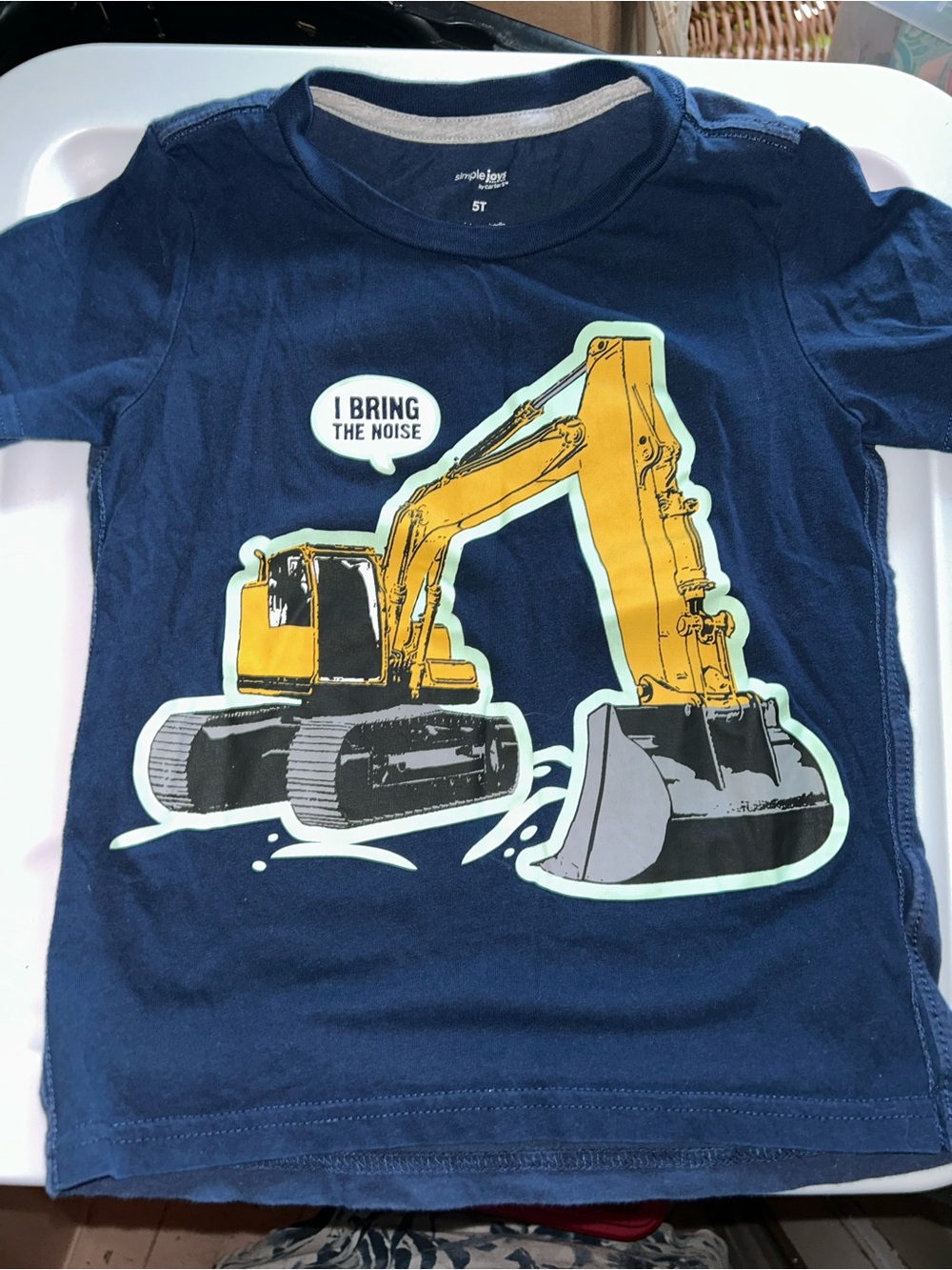 Excavator, I bring the noise glow in the dark 5T T-shirt